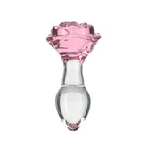 Pillow Talk Rosy Luxurious Glass Anal Plug w Clear Gem Default Title GLASS TOYS